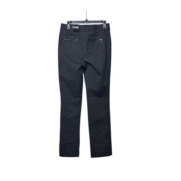INC International Concepts High Rise Straight Ponte Pants, Dark Heather Gray, M - Picture 4 of 14